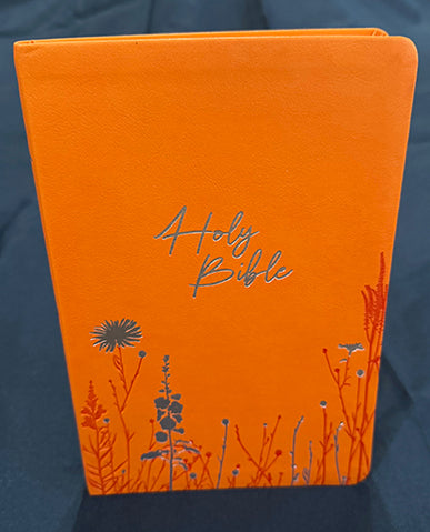 NIV Leathersoft Bible and Quiet Time Journal (Orange)